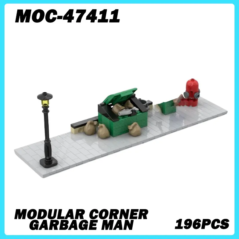 MOC-47411 Modulaire Coin Garbage Man décennie s de Construction, DIY