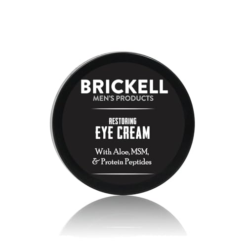Brickell Men's Products Crème Réparatrice pour les Yeux, Naturel et