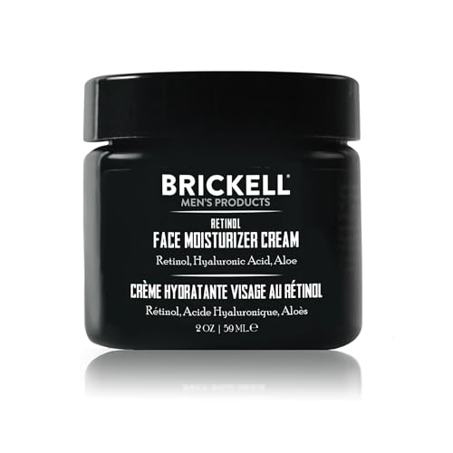 Brickell Men's Crème Hydratante Visage au Rétinol, Naturelle et Biologique,