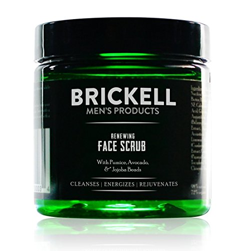 Brickell Men's Products Gommage Visage Renouvelant, Exfoliant Visage Gommage Naturel