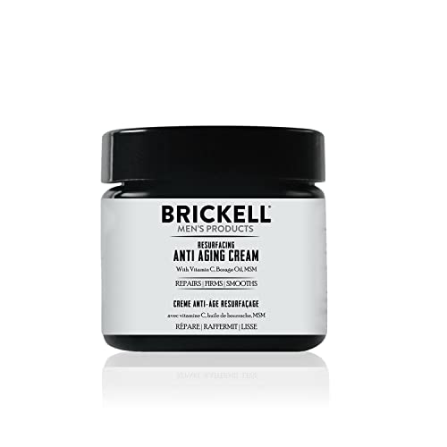 Brickell Men's Products Crème resurfaçante anti-âge pour hommes, crème naturelle