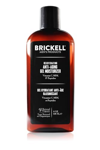 Brickell Men's Gel Hydratant Anti-âge Rajeunissant pour Hommes, Naturel et
