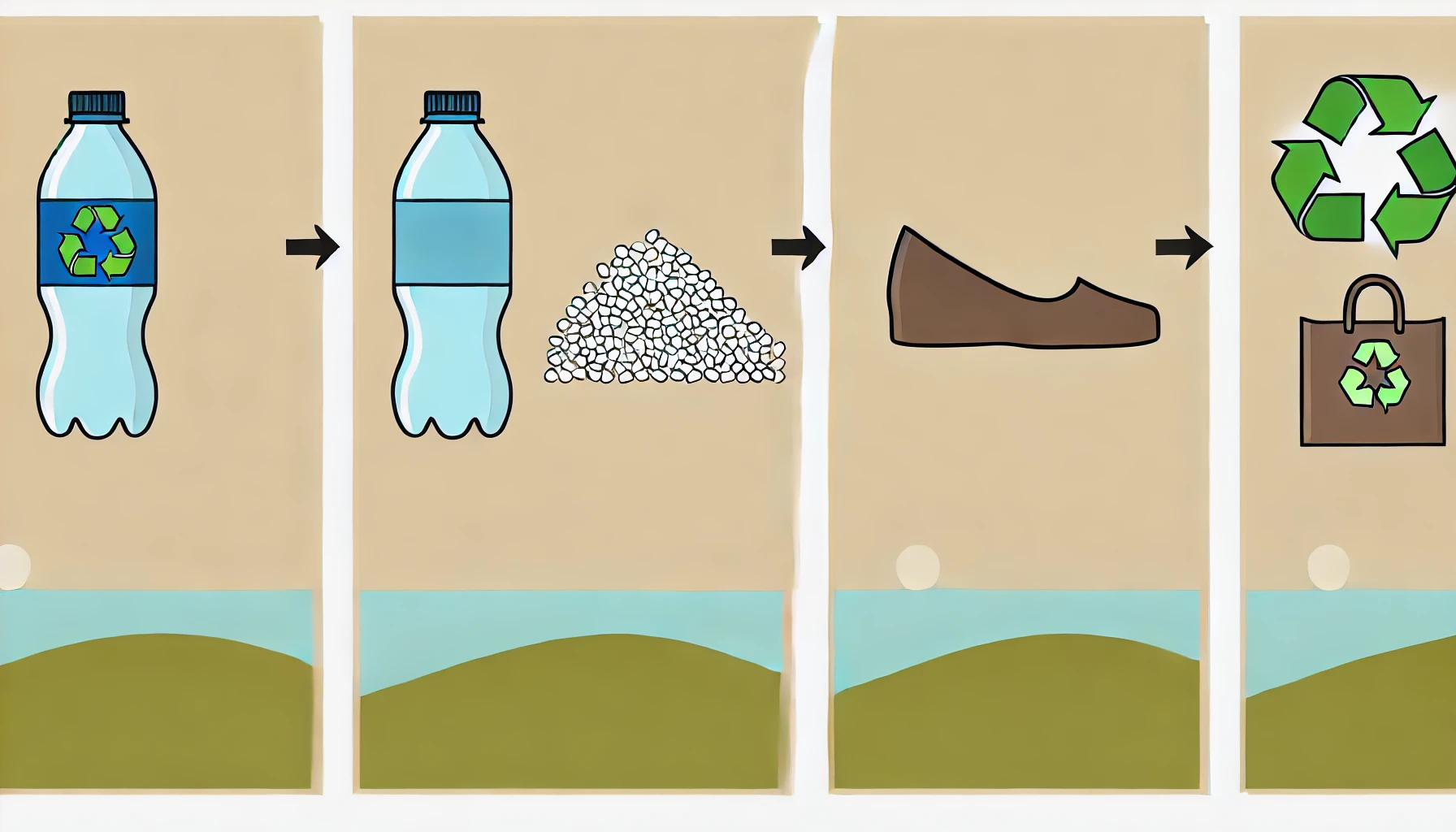 La transformation du plastique recyclé